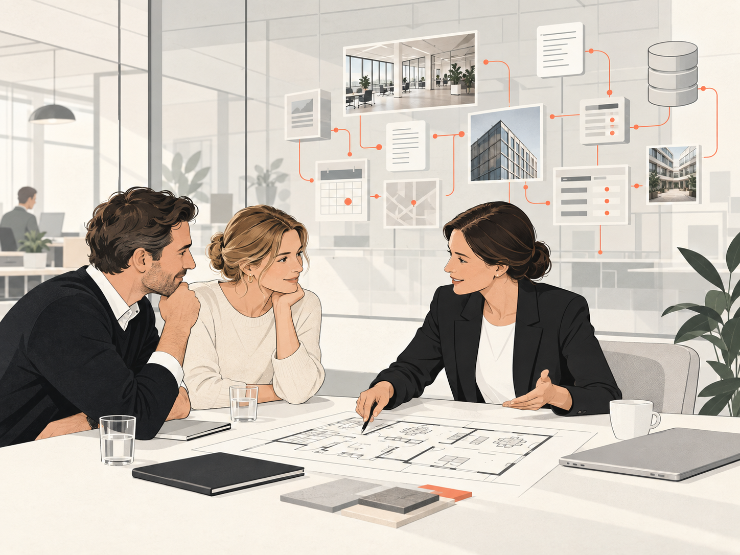 workin. Hamburg: Mensch vorne. KI hinten