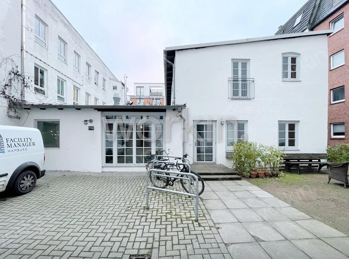 Büro mieten Hamburg-Ottensen: Hinterhof-Loft, Große Brunnenstraße 116. nahe Bahnhof Altona. Foto 1