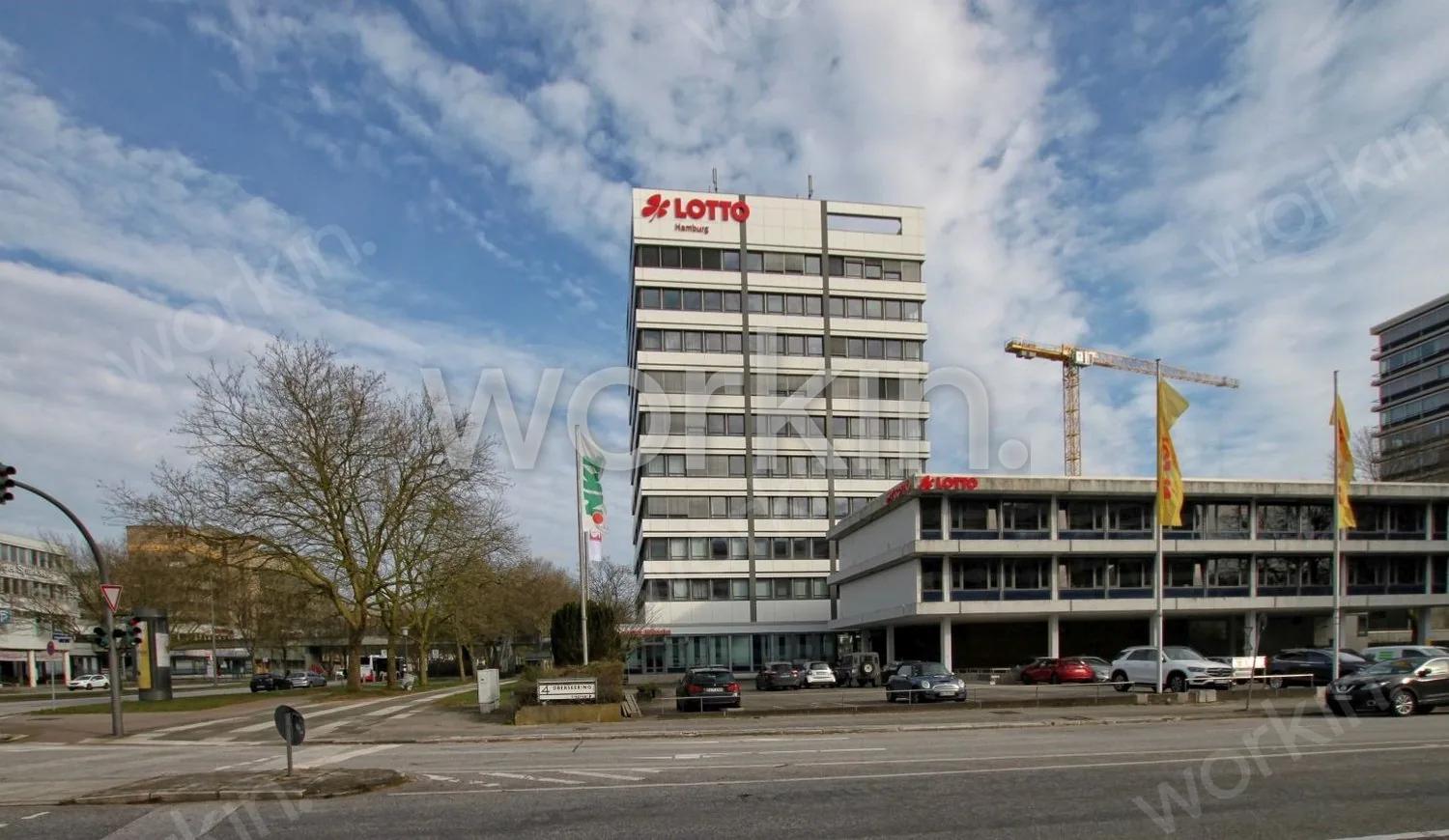 Büro mieten Hamburg-Winterhude: Lotto Haus, Überseering 4. nahe Sengelmannstraße. Foto 1