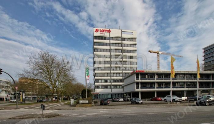 Büro mieten Hamburg-Winterhude: Lotto Haus, Überseering 4. nahe Sengelmannstraße
